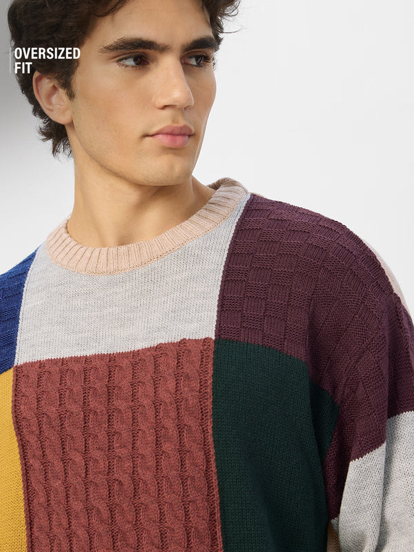 Colourblock Pullover: Autumn Hues