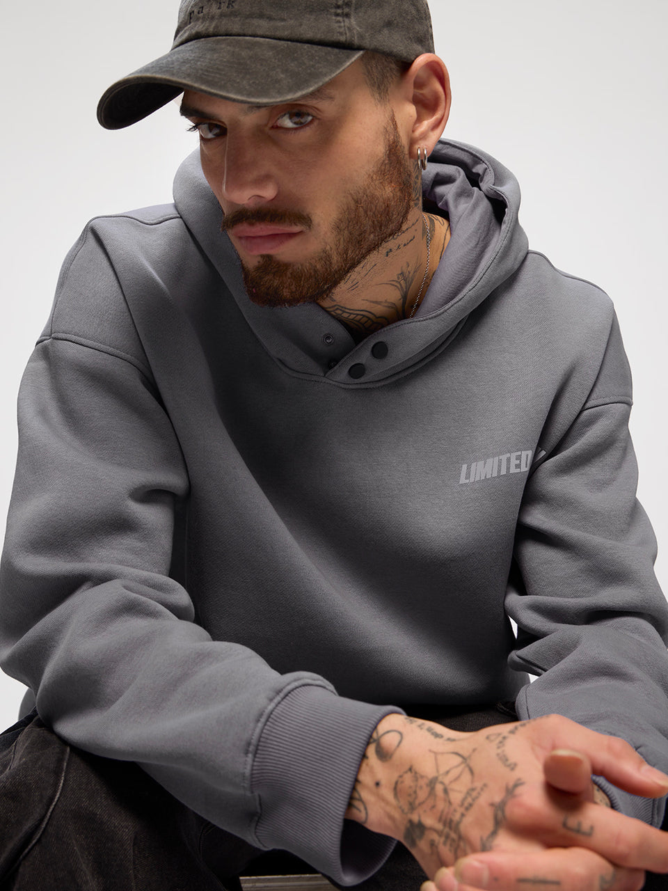 Hooded Pullover: Slate