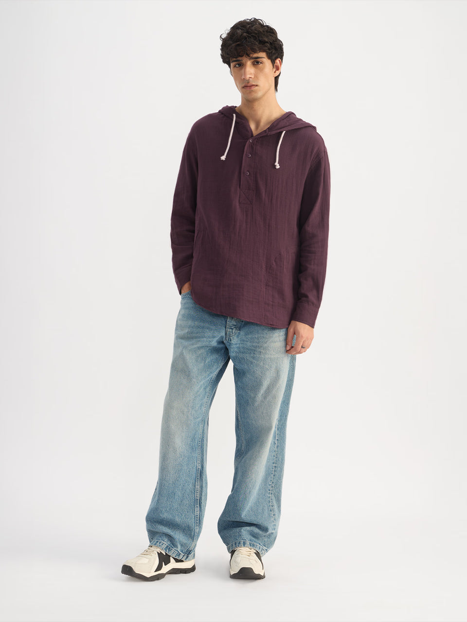 Oversized Hoodie: Wine