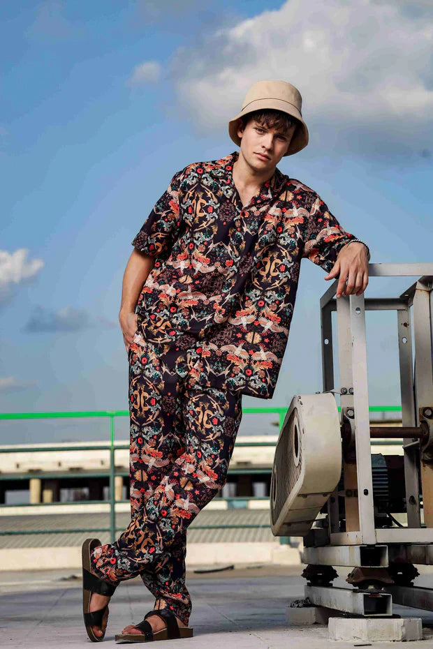 Abstract Printed Relaxed Fit Co-ord Set