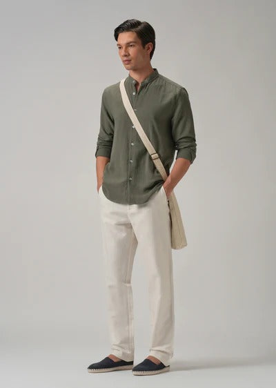 Pack of 2 Premium Linen Pants – (Light Cream & Brown)