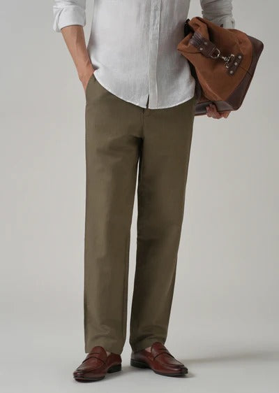 Pack of 2 Linen Pants | Breathable Summer Comfort(Cream & Olive)
