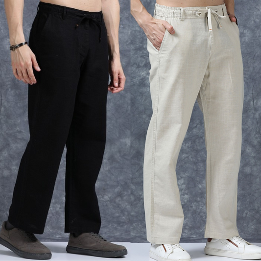 PACK OF 2 Double the Comfort, Twice the Style (BLACK, BEIGE)