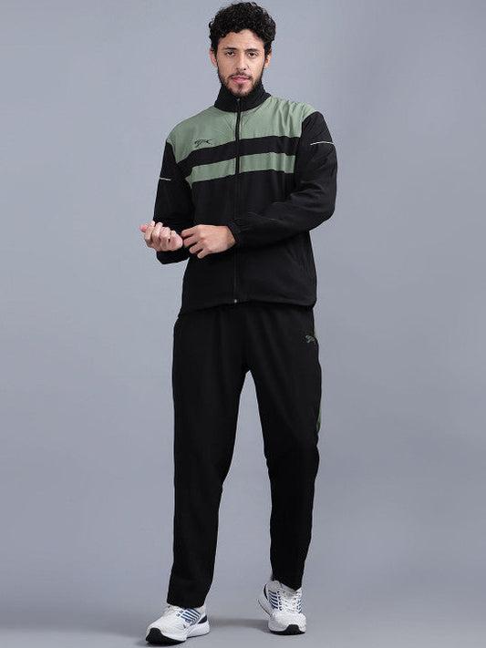 Shiv Naresh Men Colorblocked Mock Collar Tracksuits